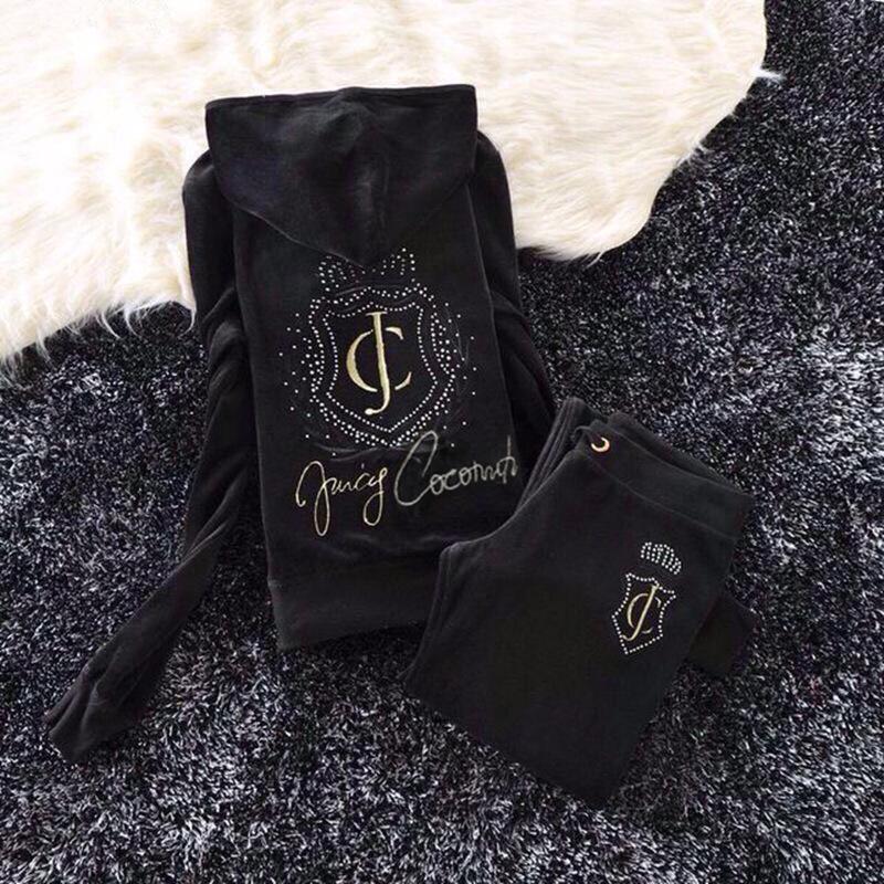 Women's Trendy Embroidered Velvet Hoodie & Wide-Leg Pants Set for Work, Casual, or Athletics