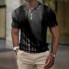 Men's Summer Printed Golf Shirt Botton Short Sleeve Top Men's Casual Fashion Shirt