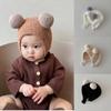 Windproof Baby Knit Hat Warm Ear Protection Hats Cute Wool Hemming Caps