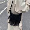 Frosted Design Bag Autumn New Women's Bag Bohemian Retro Versatile Messenger Bag Fringed Bag