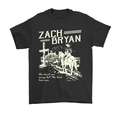 Концертная футболка Зака Брайана 2024, победы лордов, молитва, Иисус