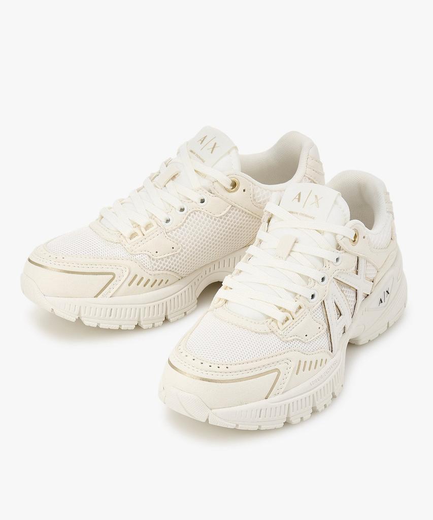 Armani Exchange Women'S Mesh Panel Chunky Sneakers _Off White_A426175502