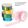 Waterproof Graphic Tape Rainbow Sparkle Metallic Tape Mirror Wrapping Holographic  School Supplies.