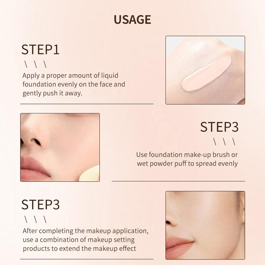 24Hours Foundation HD Матовый жидкий BB-крем с полным покрытием Матовый натуральный водостойкий тональный крем для лица