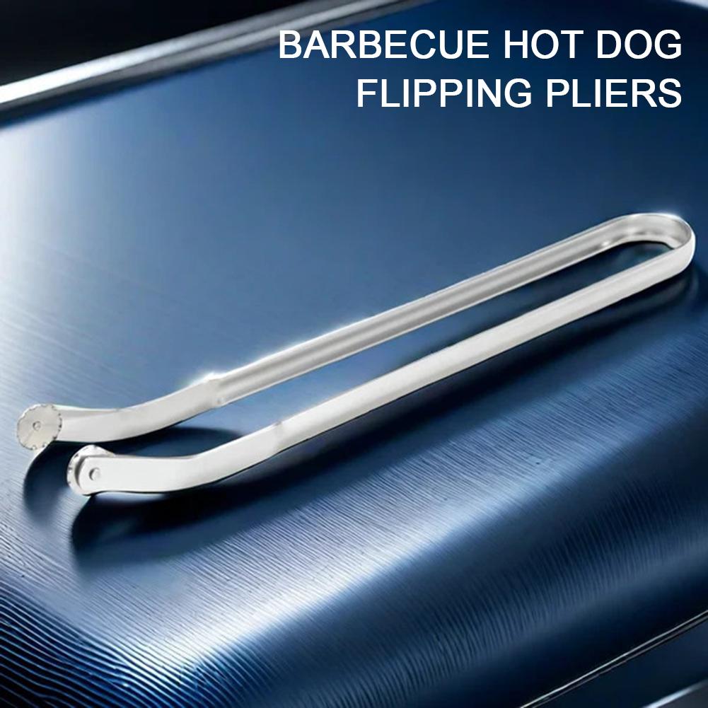 Щипцы для еды из нержавеющей стали, новые щипцы для переворачивания колбасок для гриля, кемпинга, многоцелевой кухонный зажим для стейков