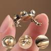 Retro Brass Mini Frog Miniatures Figurines Vintage Animal Figurine Toad Desktop Ornaments Home Decoration Crafts Tea Pet Decor