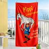Pippi Customized Name Beach Towel High Absorbency & Quick-Dry For Beach Bathroom Outdoor Swimming Pool Camping Picnic Yoga Diving Vacation Accessories