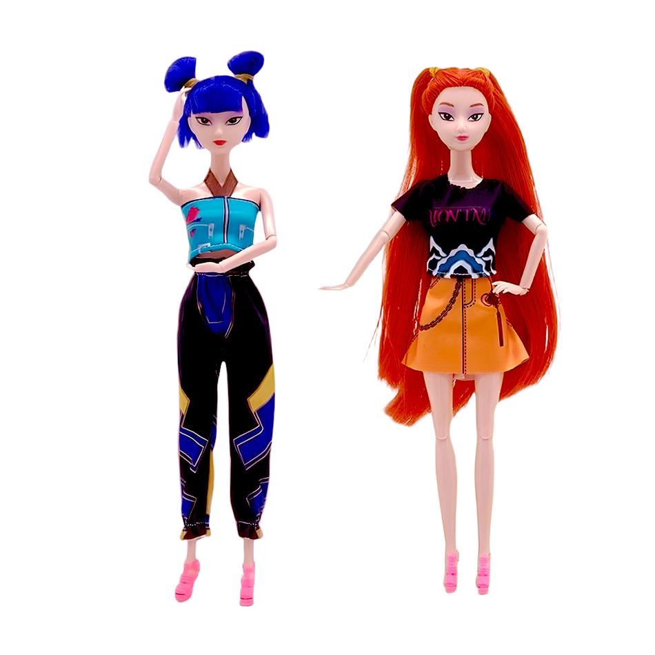 30cm K-Pop Demon Hunters Anime Kpop Girl Group Cartoon Rumi Zoey Mira Action Figures Vinyl Figurines Model Dolls Girls Xmas Gift
