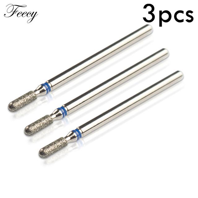 3 шт. алмазные сверла для ногтей для маникюра, сверла для маникюра, аксессуары для чистки кутикулы, фрезы для удаления геля