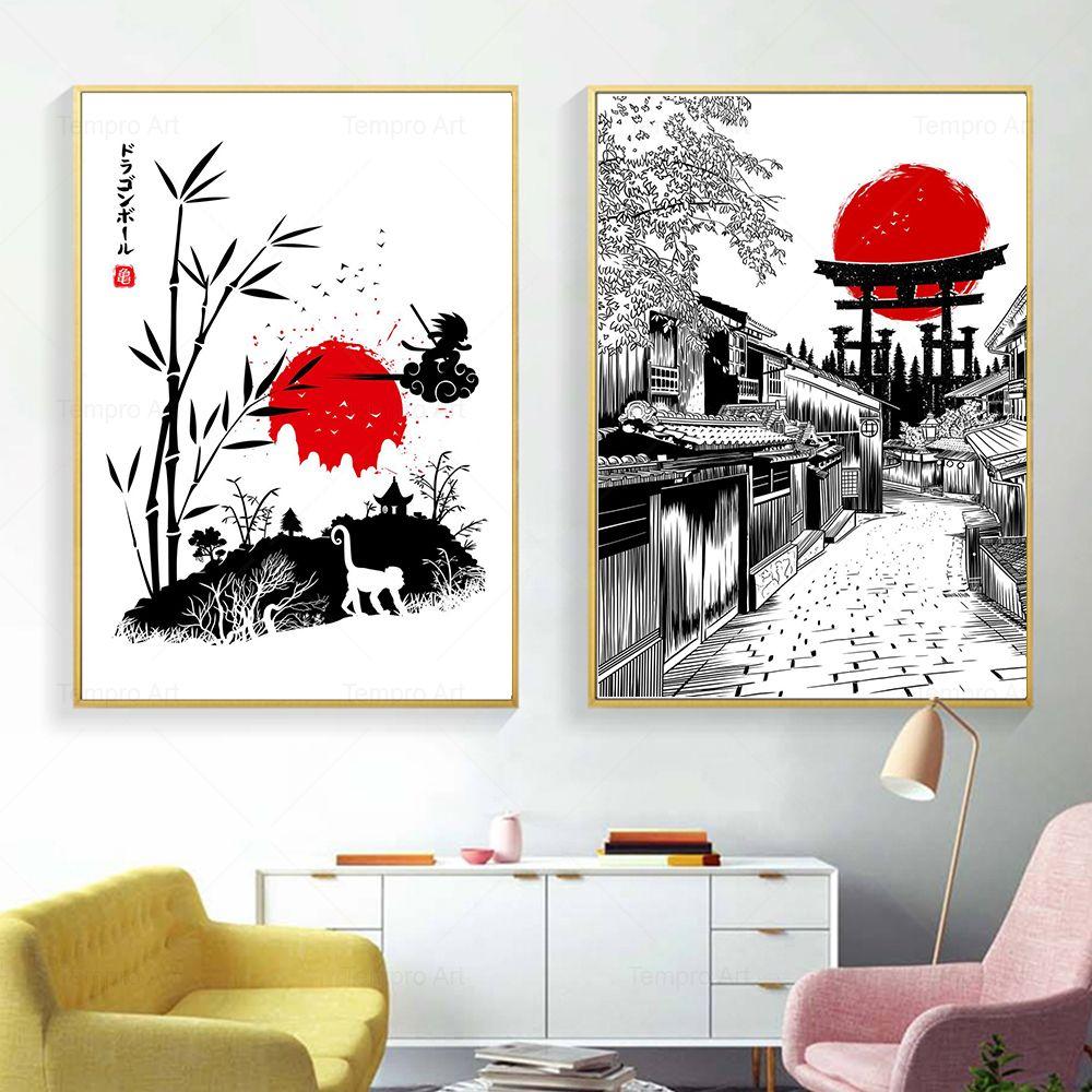 Японские чернила Бонса Бусидо картина маслом на холсте настенный художественный постер и принты гейша самурай картина для гостиной домашний декор