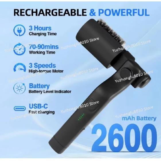 Upgraded Electric Grill Brush, Angle Adjustable Cordless Rechargeable Grill Cleaning Brush