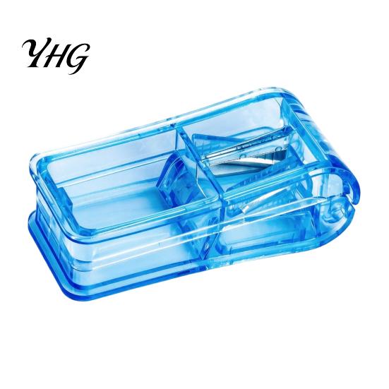 Reusable Medicine Cutter for Tablets Portable Pill And Splitter, Built-in Stainless Steel Blade Compact Dispenser, Convenient Business Trips