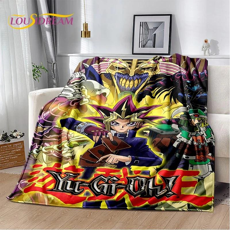 2025 New Yu-Gi-Oh Blue Eyes Dragon Monster Gold Card Cartoon Game Soft Blanket,Soft Throw Blanket for Home Bedroom Bed Sofa Gift