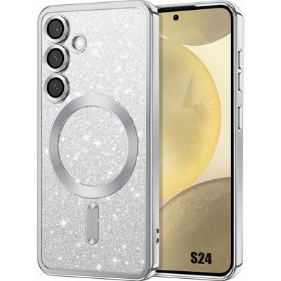 Защитный чехол - BOOLING - для Samsung Galaxy S24 - Серебристый - Защита Камеры - Беспроводная Зарядка