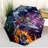 Saint Seiya Print Automatic Open Close Umbrella, Portable Foldable Umbrella, for Outdoor Commute Camping Trip, Ideal Birthday Gift