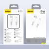 Silicone braided cable USB-A - micro USB L25SM 3A 1m - white