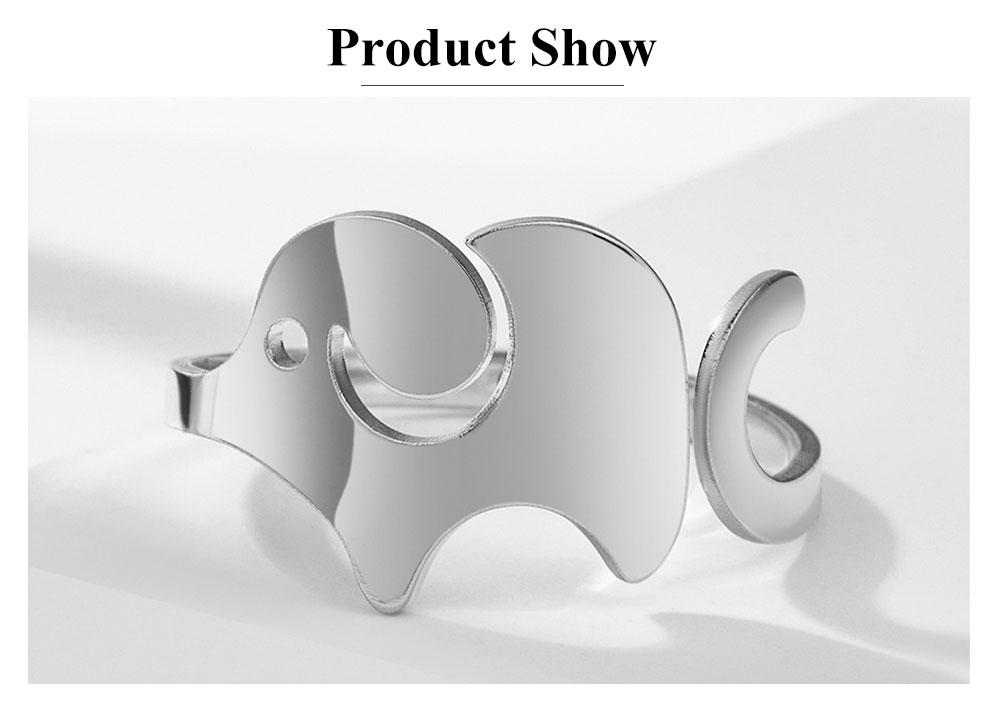 Cazador Animal Elephant Open Rings for Women Cute Finger Rings Stainless Steel Jewelry 2026 Party Birthday Wedding Friends Gift