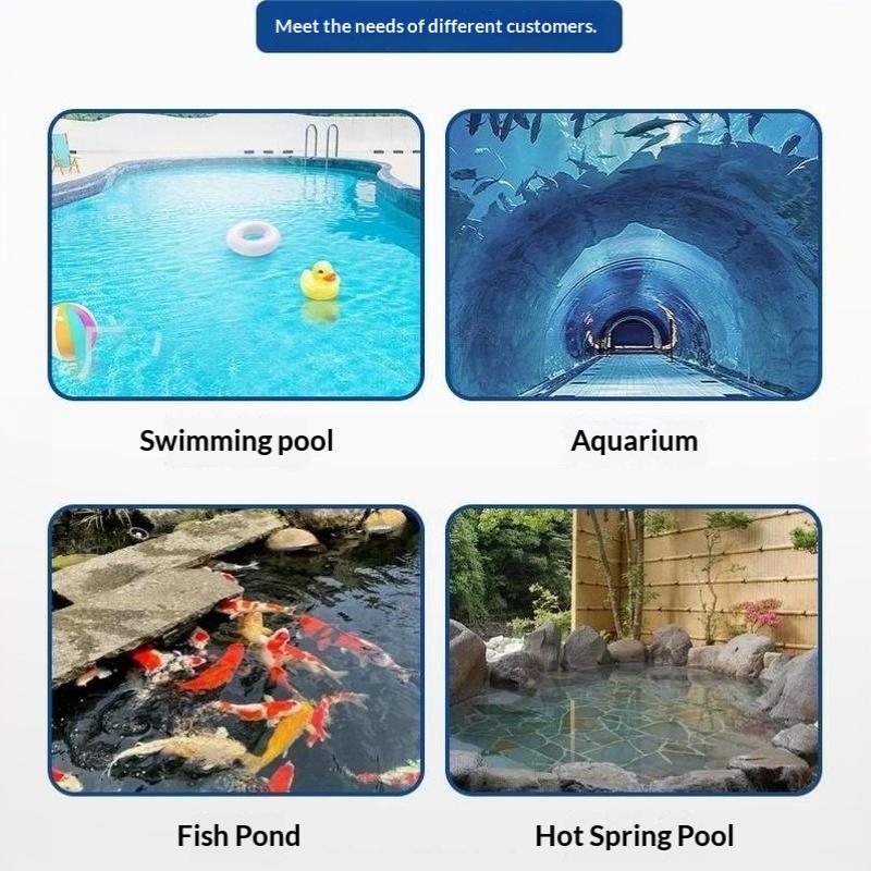 Swimming Pool Fine Mesh Leaf Skimmer 5 Section Adjustable Long Handle Net for Efficient Pool Pond Debris Leaf Cleaning