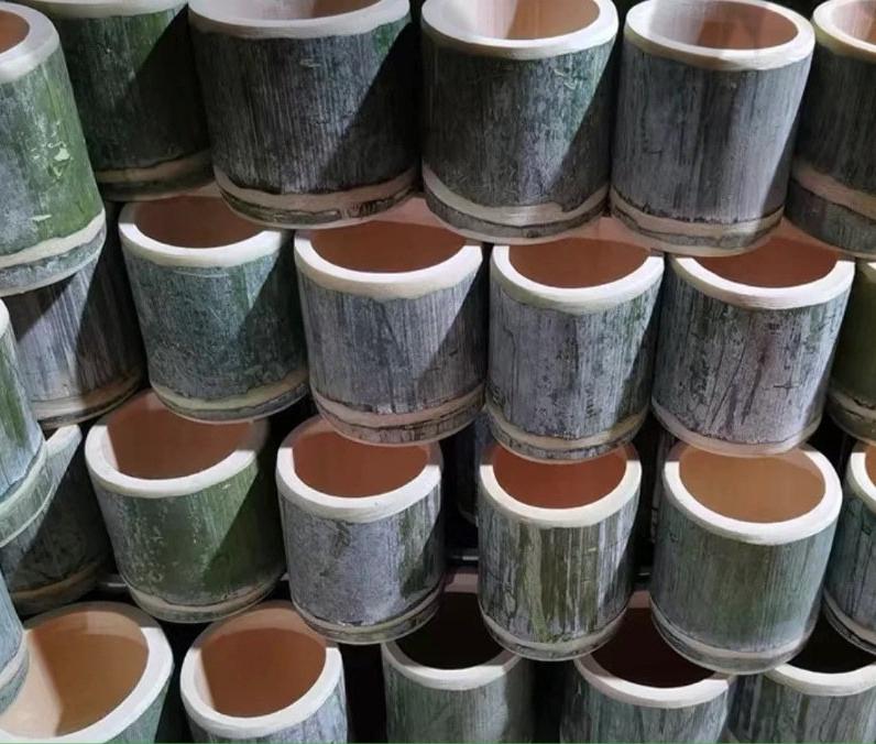Чашка для молочного чая из бамбуковой трубки, чашка для мороженого, чашка из свежего бамбука, бамбук большого диаметра, стакан для воды, украшение для дома