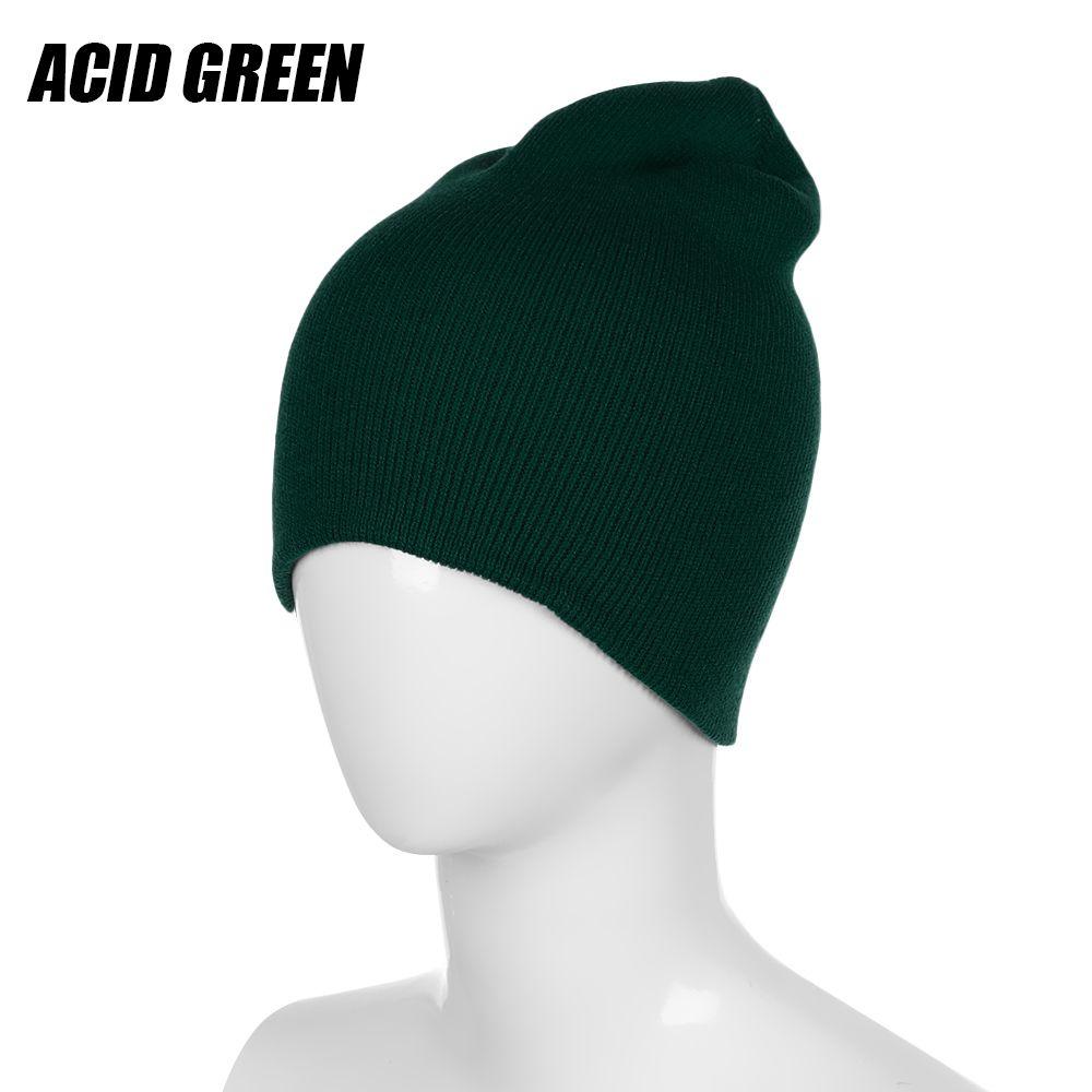 Осень-зима унисекс конфетного цвета повседневная хип-хоп шапка шапка вязаная шапка тюбетейка мягкая