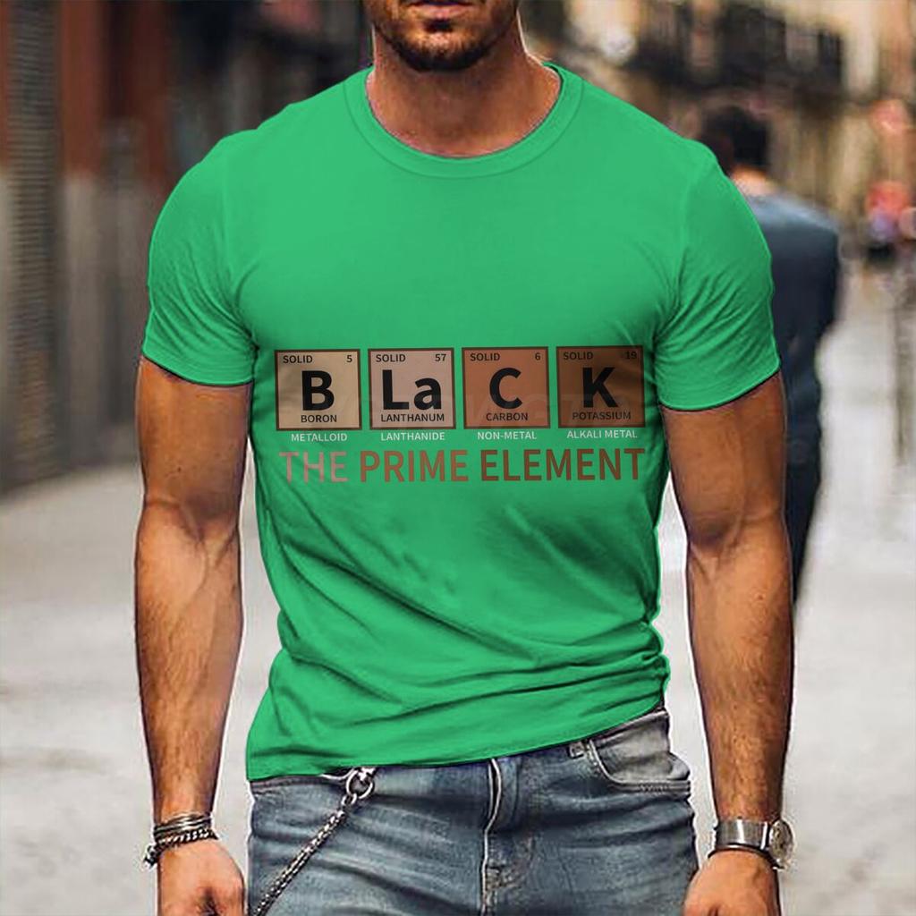 Футболки на День освобождения рабов (Juneteenth) Черные The Prime Eleunisext Периодическая таблица Футболки Унисекс Унисекс Мода История Чернокожих Футболка Химия Учитель Топы