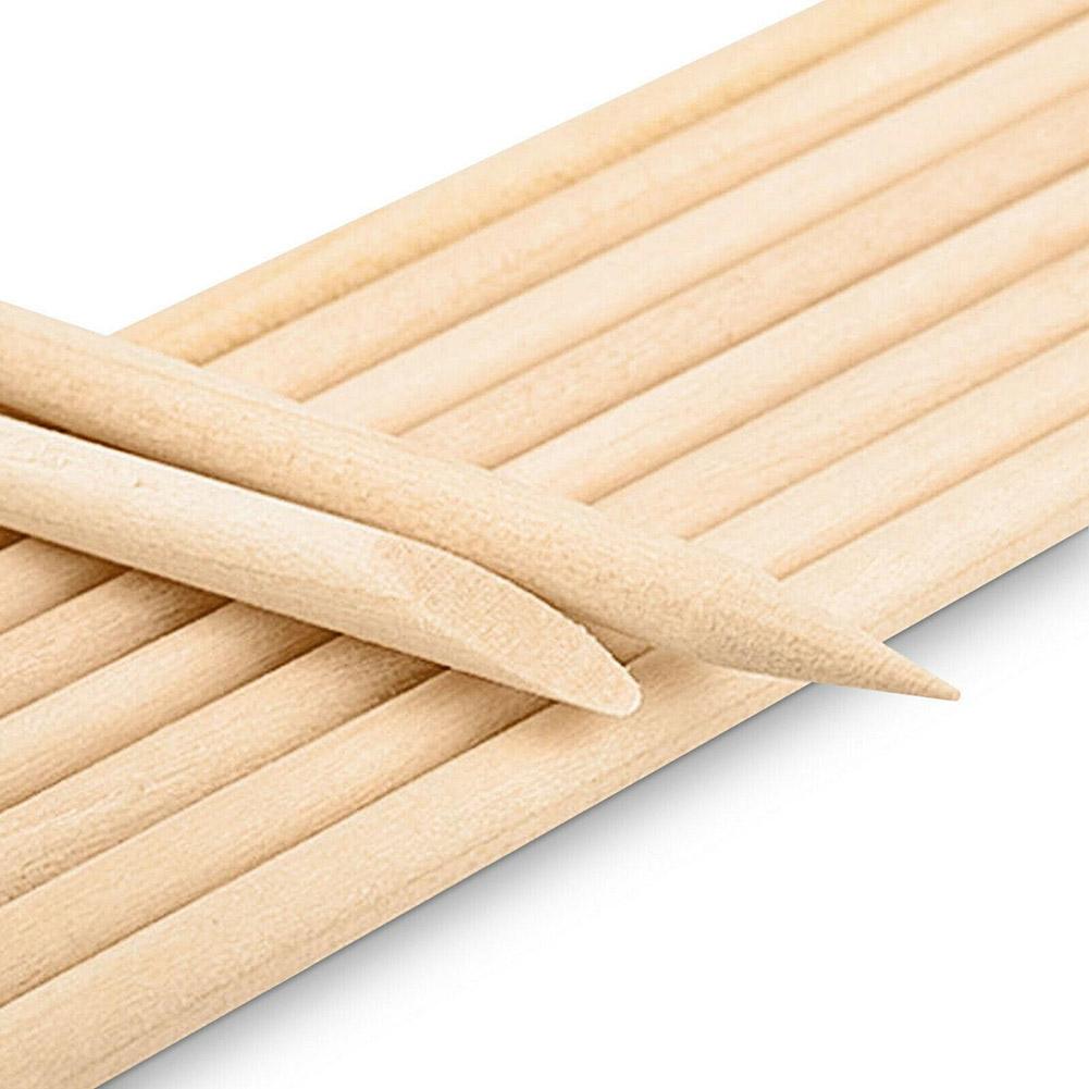 Прочные палочки для деревянного маникюра, оранжевого пакета, педикюра