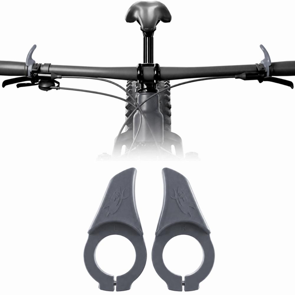2PCS Ergonomic Thumb Rest Handlebar Fiber Bicycle Handlebar End Grips for Mountain Bike