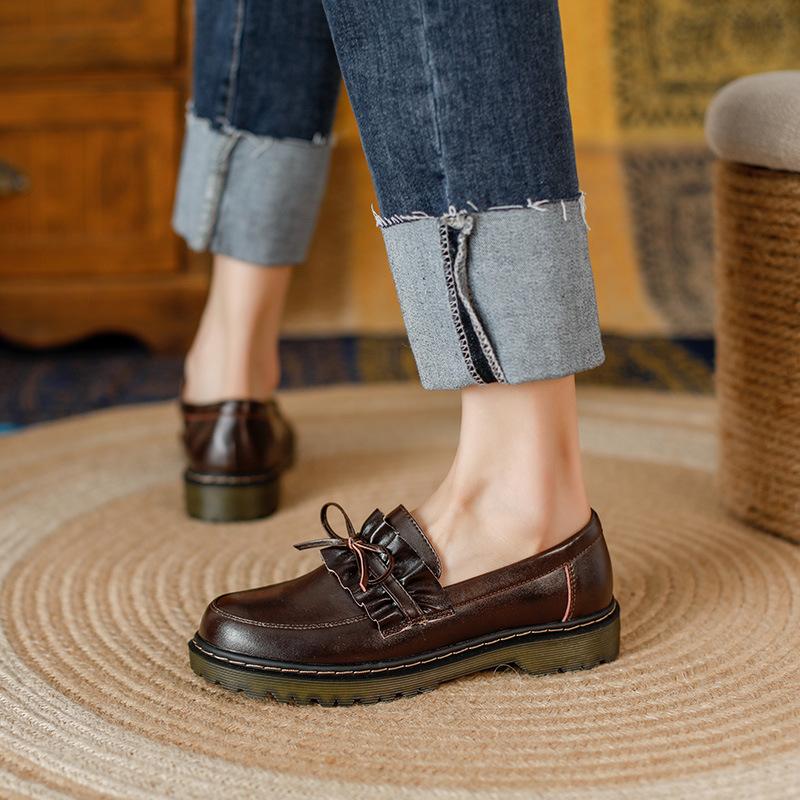 Модные женские броги Женские туфли Оксфорды на платформе Балетки Британский стиль Винтажные Вырезы Плоские Повседневные Женские туфли Оксфорды Ретро