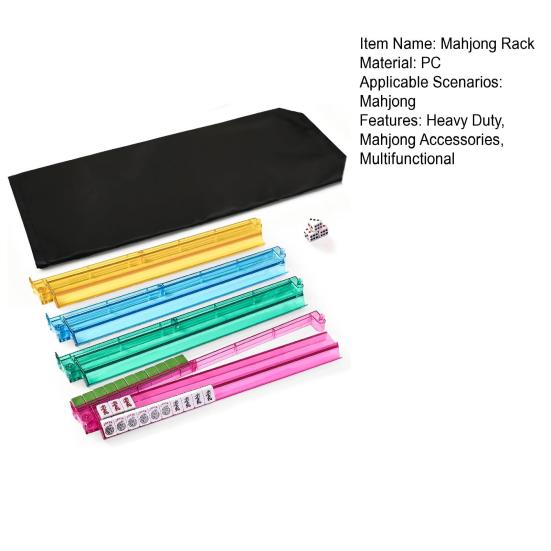 4 шт. Подставка для маджонга с пушером Сверхпрочная Портативная Многофункциональная Подставка для плиток Американского маджонга Толкатель Линейка для пуша Аксессуары для маджонга
