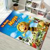 Maya The Bee Cartoon Movie Print Area Rug Non‑Slip Rectangular Floor Mat Cute Kids Animation Decor Rug for Bedroom Living Room