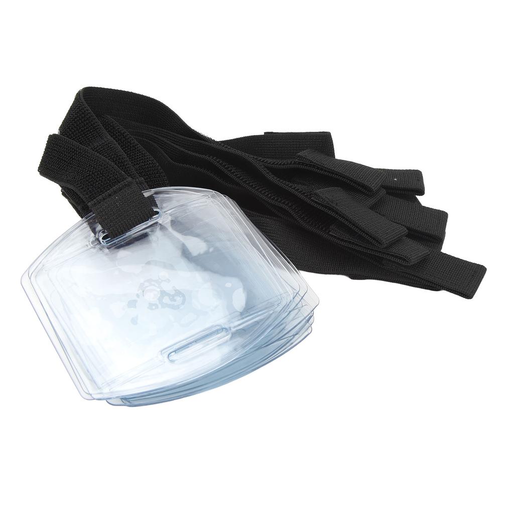 10 шт. держатель для бейджа на руку, регулируемый водонепроницаемый ПВХ-держатель для удостоверения личности на липучке для офисного автобуса