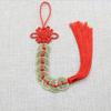 Lucky Charms Mascot Chinese Manual Knot Prosperity Ancient Fengshui Good Fortune CHING Protection Home Car Decor Copper Coins