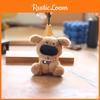 Short Ultrasoft Plush Dog Keychain Bag Charm Stuffed Animal Room Decor Kids For