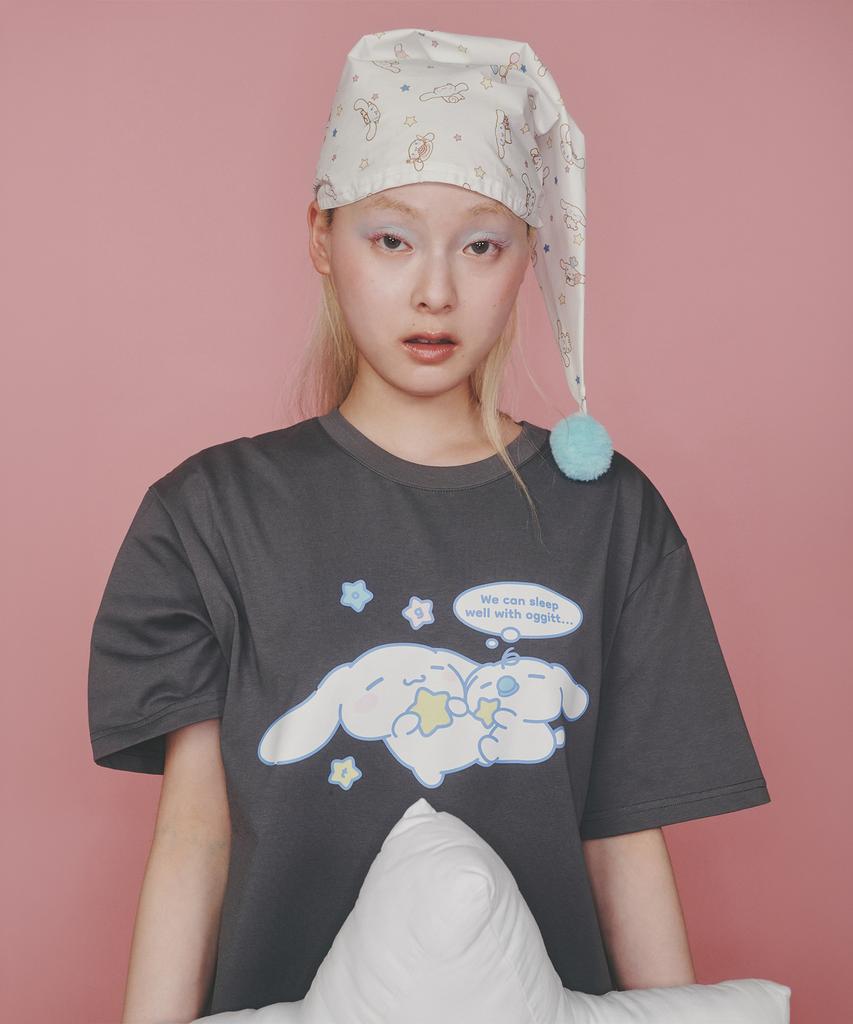 Оккитту (Университет) Футболка Cinnamoroll «Спокойной ночи» Угольный