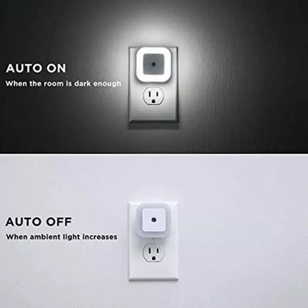 6 Pack Dusk to Dawn Sensor Motion Sensor Light Square Smart Sensor Light LED Night Light Bedroom