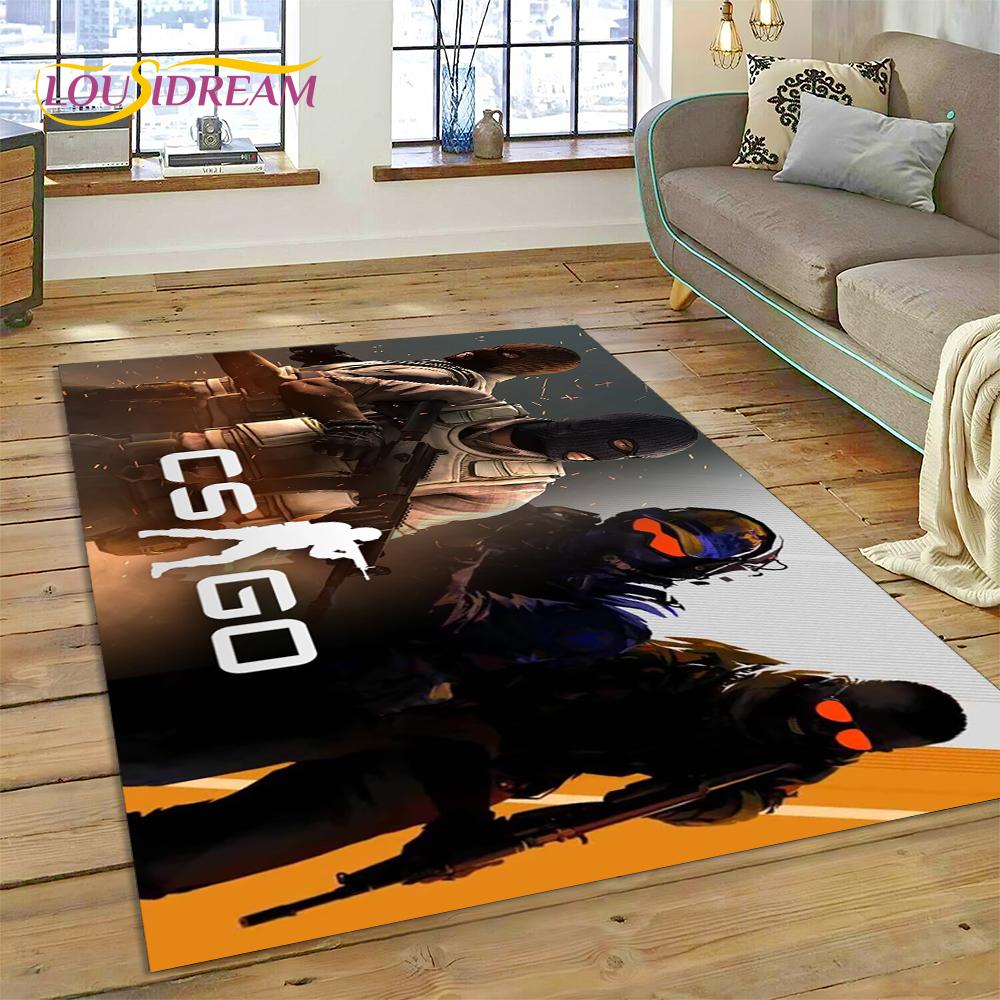 CS GO, Counter Strike Игра Геймер HD Ковер Ковер для Гостиной Спальни Декор, Напольный Коврик Нескользящий Декор для Дивана Прихожая Подарок