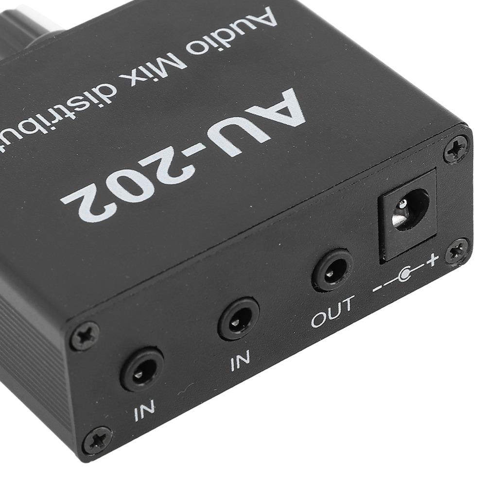 Independent Volume Control Small Sound Mixer 3.5mm Headphone Mixer Stereo Mixer  For Headphone