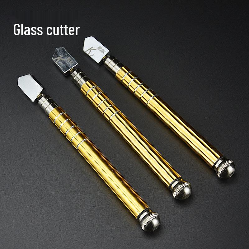 Роликовый стекло- и плиткорез с металлической ручкой - Инструмент для насечки плитки и зеркал