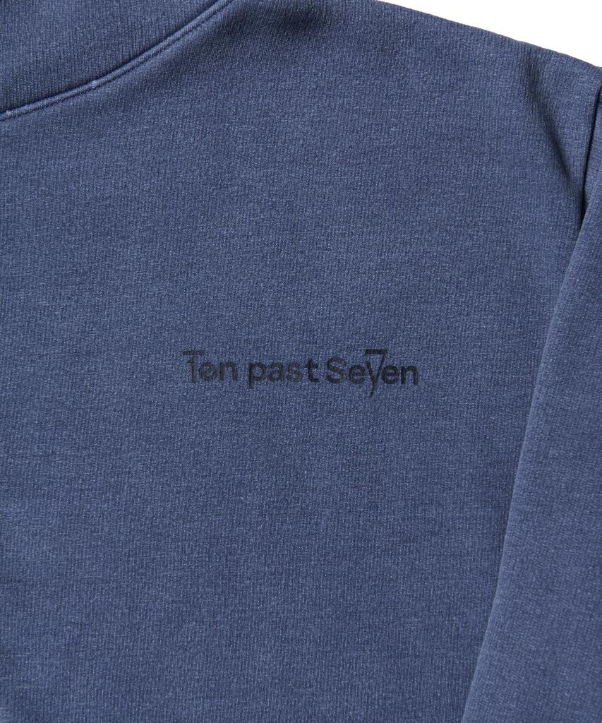 Худи на молнии с винтажной стиркой и пигментной окраской Ten Past Seven - Деним