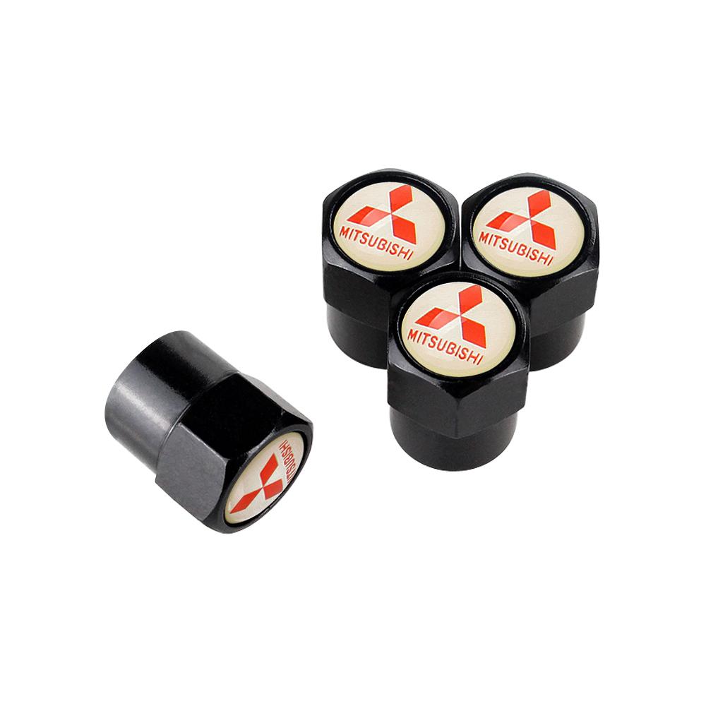4pcs Car Wheel Tire Valves Tyre Stem Air Caps Cover For Mitsubishi Ralliart ASX Eclipse Galant Mirage Montero EVO Xpander Colt