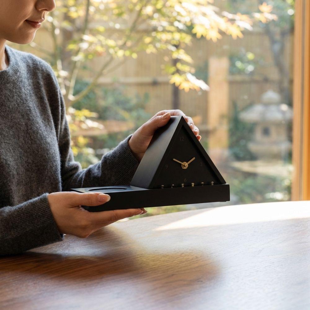 Non-Ticking Book Rest Clock with Light Bedside Table Clock Creative Silent Wall Clock  Bedside