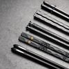 5 пар Черный Серебристый Здоровый Набор Палочек для еды Корейская еда Палочки для суши Палочки для еды Многоразовые Нескользящие палочки для еды Для вечеринки Ресторан