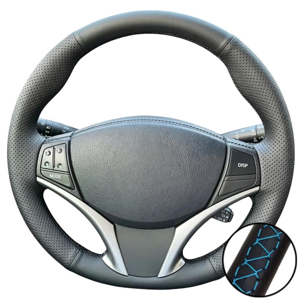 Auto Interior Accessories Hand Stitched Perforated  Artificial Leather 2014-2016 Steering Wheel Cover For Toyota Yaris Vios