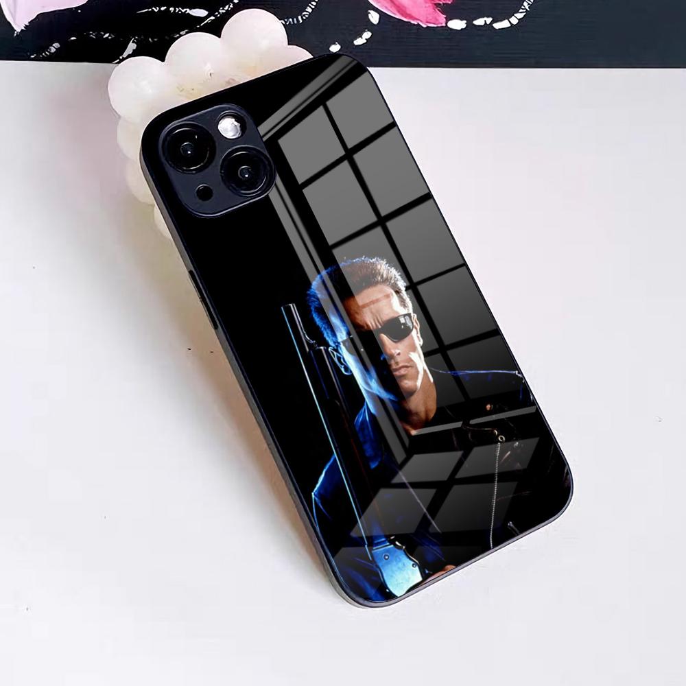 ЧЕХОЛ ДЛЯ ТЕЛЕФОНА Arnold Schwarzenegger Terminator Для IPhone 17 Pro Max 16 15 14 Pro Max 13 11 X Xs Xr 8 7Plus Стеклянная Крышка