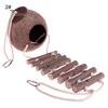 Natural Coconut Shell Parrot Nest Parakeet Birds Feeder Pets Toy with Ladder