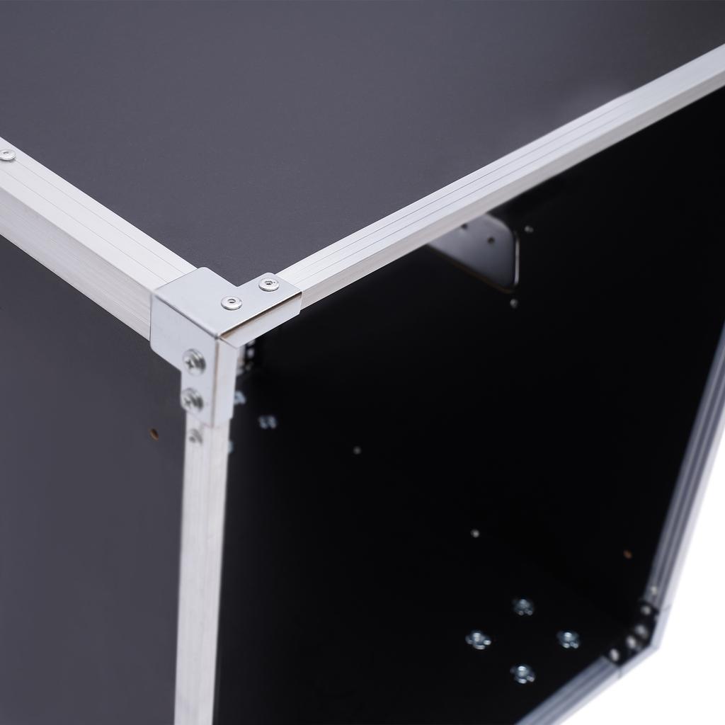 Портативная стойка 12U на колесах, мобильная стойка для оборудования с грузоподъемностью 100 кг для студии/аудио/сети, черный шкаф из МДФ