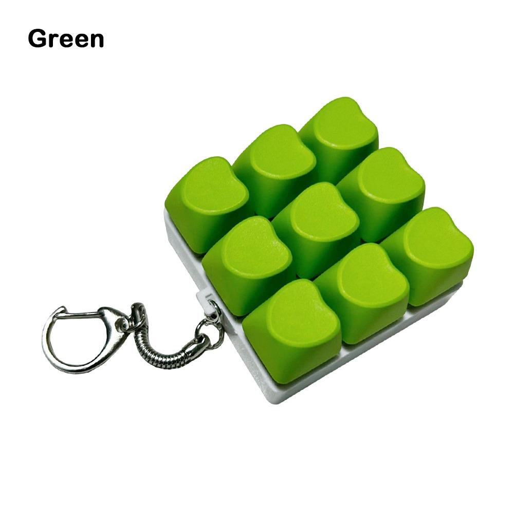 DIY Keyboard Clicker Toy 9Keys Button Keycap Fidget Keychain Finger Keyboard Caps Toy for Adult To Relief Stress Pass The Time