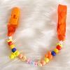 Safety Baby Pacifier Clips Newborns Beads Anti-lost Chain Toys Newborn Baby Dummy Pacifiers Clips for Teether Nipples