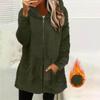 Womens Fleece Jackets Winter Zip Up Hoodies Lightweight Soft Tunic Sweatshirt Warm Teddy Coat With Pockets
