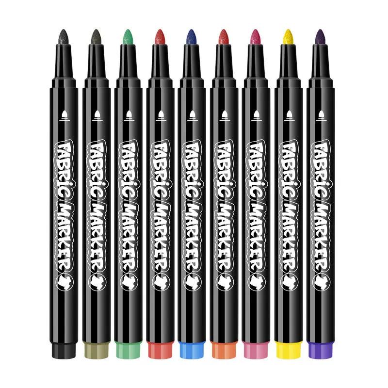 12/24pcs/set Color Fabric Marker Pen Washable Markers Markers Set  School Supplies Art Supplies for Artist
